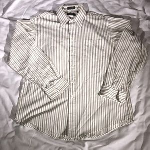 Christian Dior Mens Stripped Dress Business Casual Design Long Sleeved Shirt